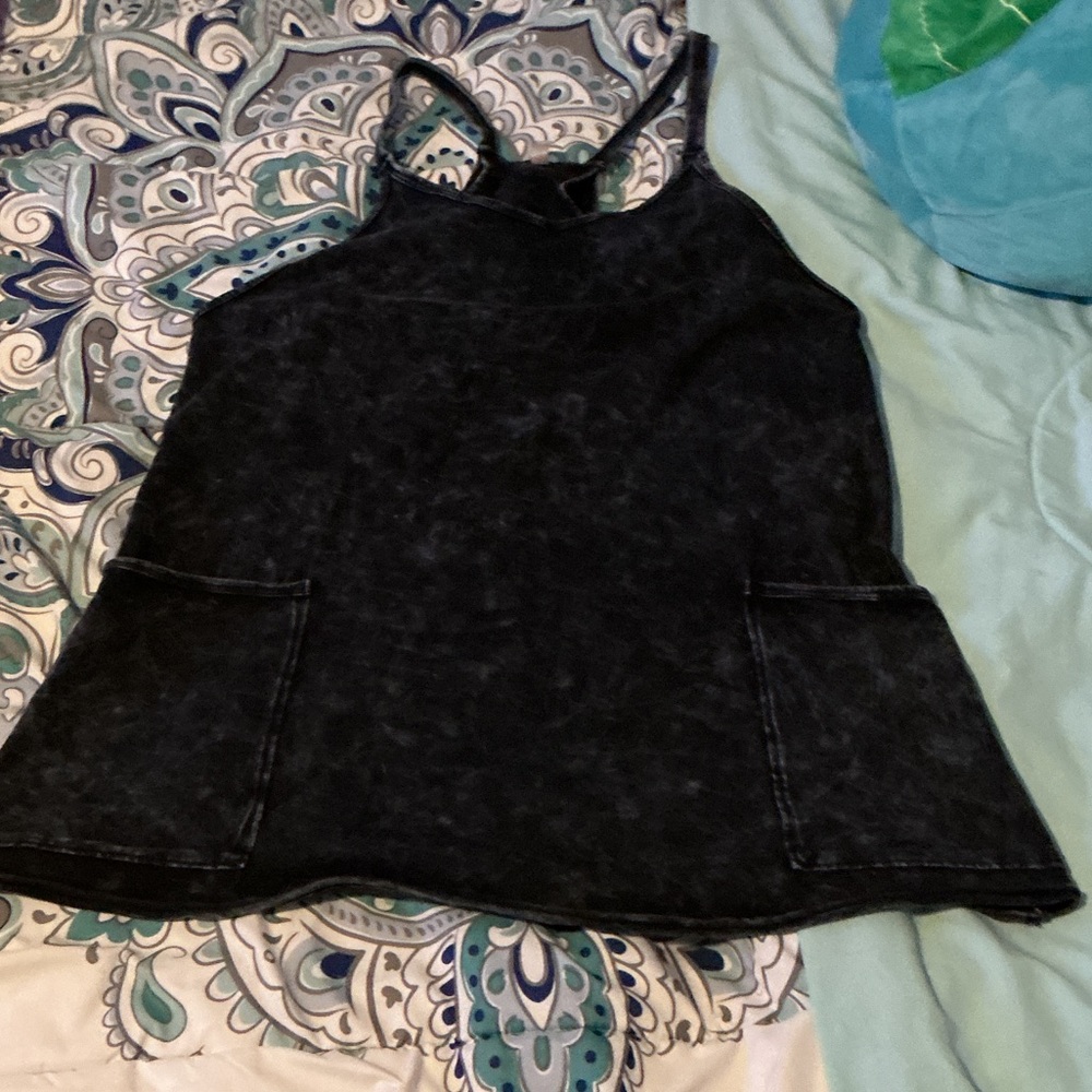 Free people movement one piece skort Black Sleeveless with Pockets